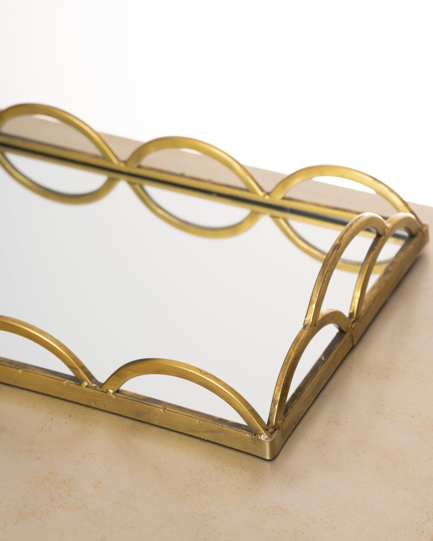 Decorative Tray with Mirror, Large