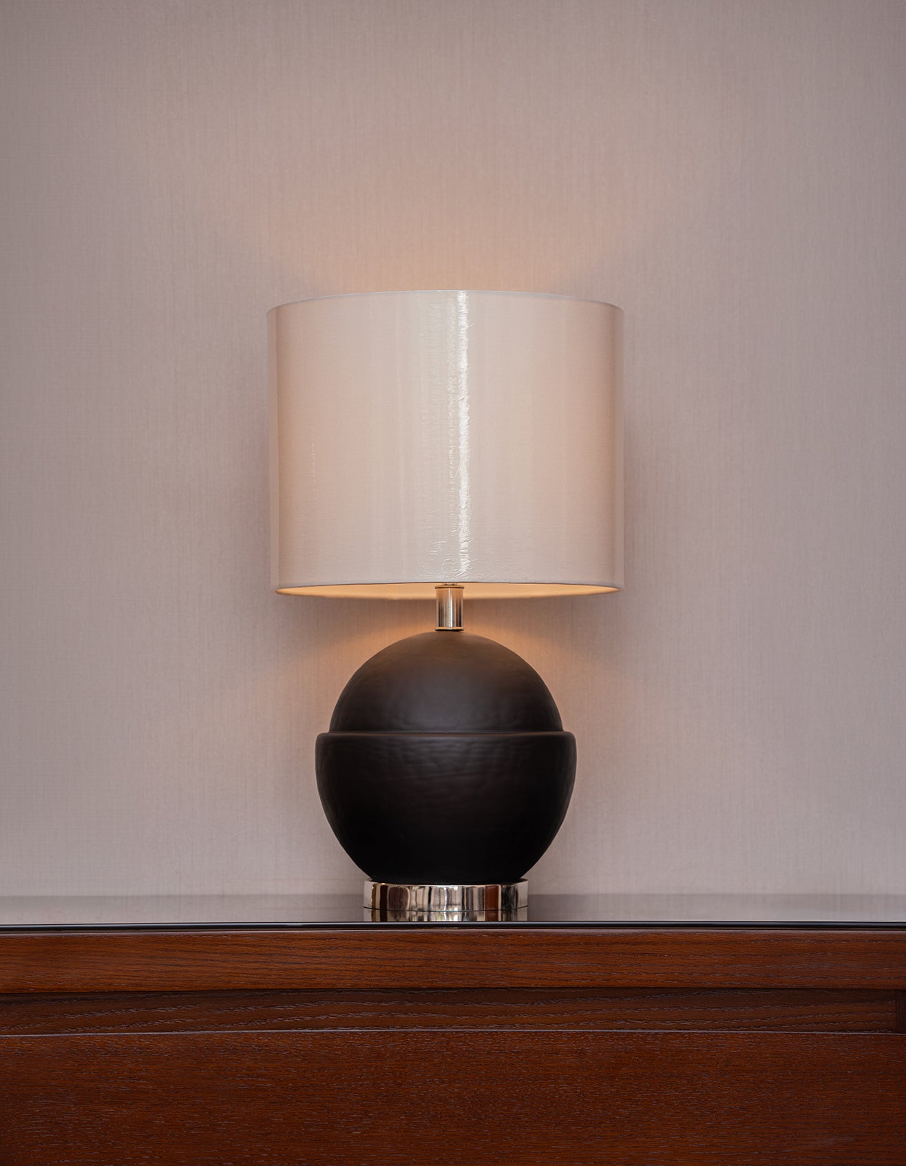 Villach V Glass Table Lamp with White Shade