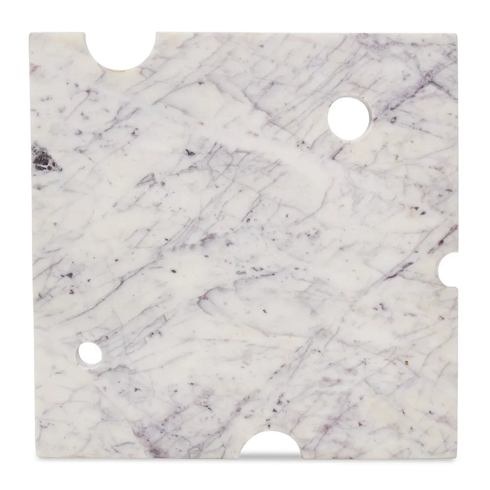 Square Marble Cheese Board with Grooved Corners