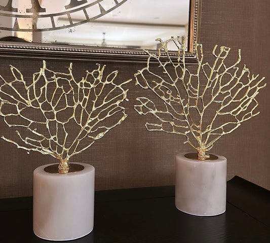 Metal Tree on Marble Base, Large, 31CM