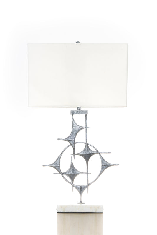 Estelar Table Lamp, Antique silver