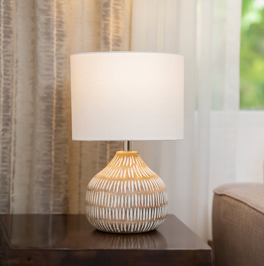 Amer I Wooden Table Lamp with Shade