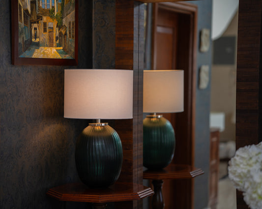 Portofino II Glass Table Lamp with Shade