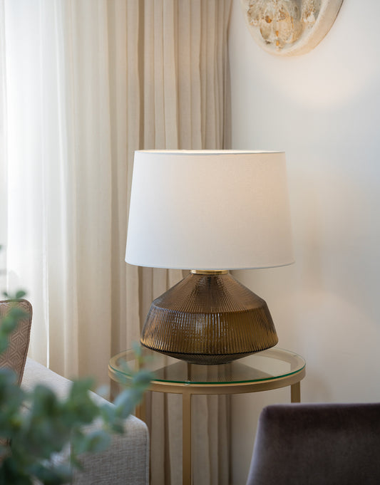 Villach III Glass Table Lamp with Shade