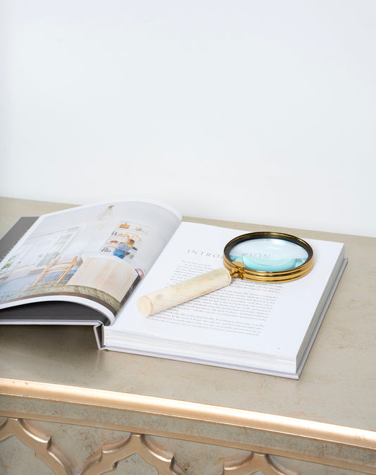 Resin Magnifying Glass, Beige