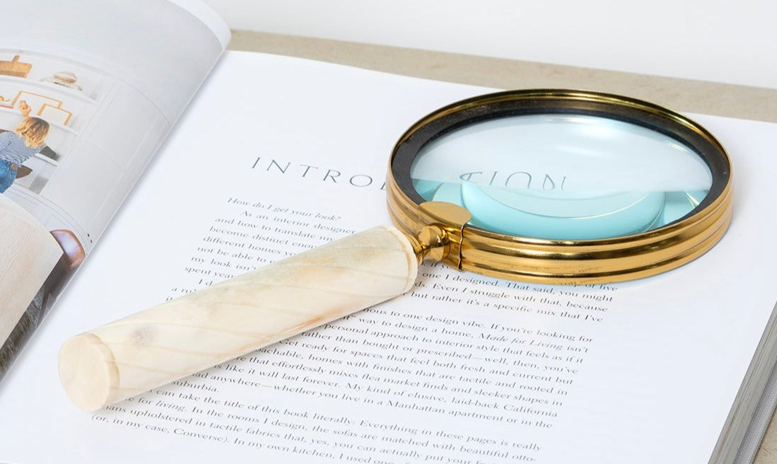 Resin Magnifying Glass, Beige