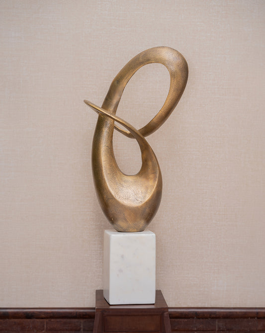 Sculpture on White Marble Base
