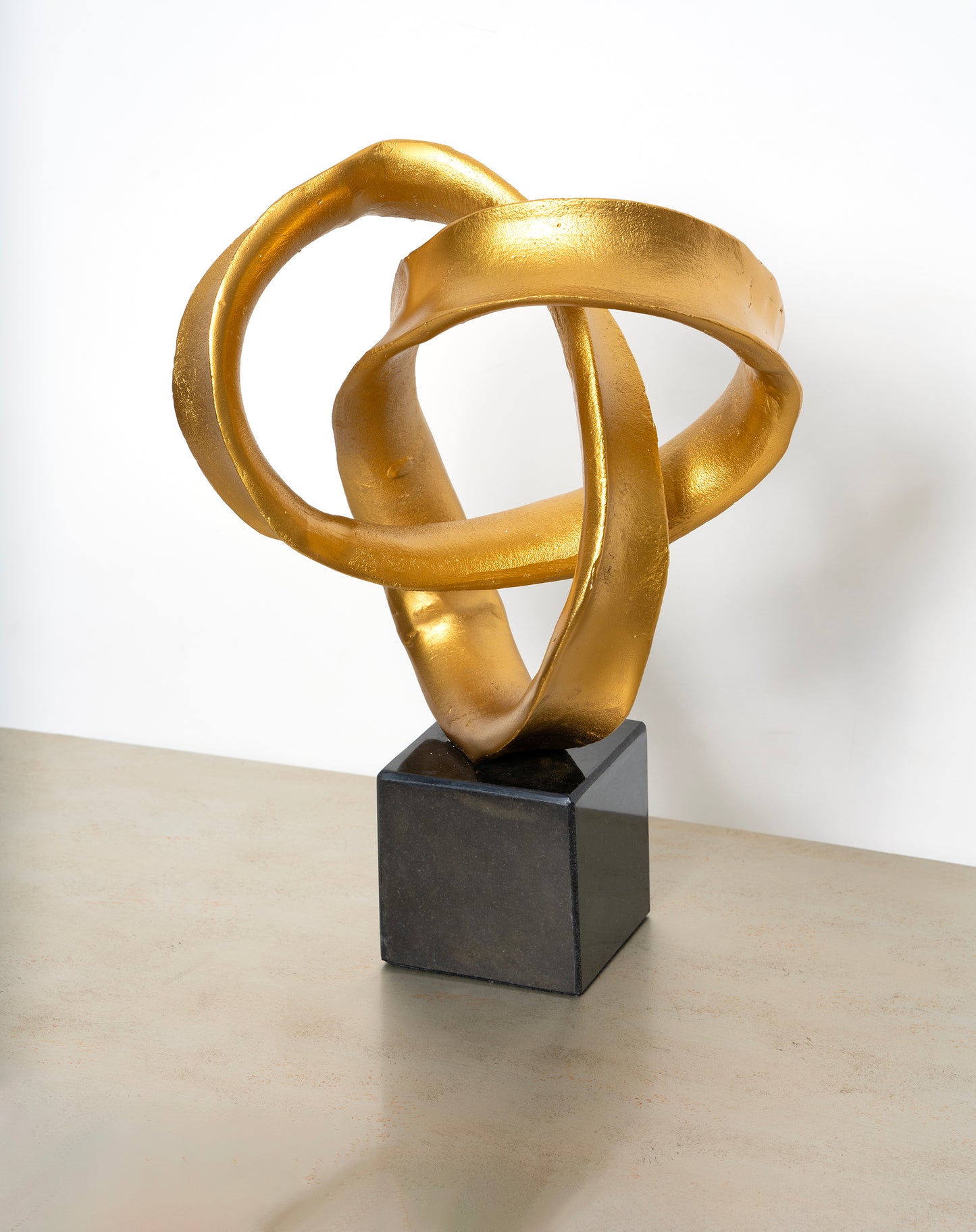 Sculpture on Granite Base, Gold