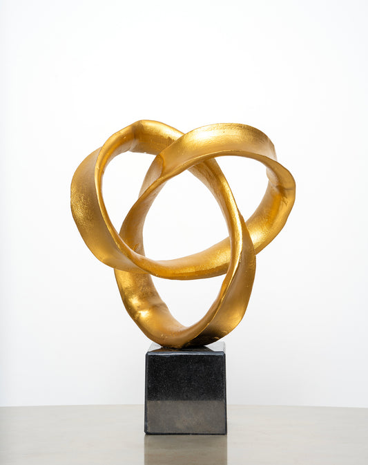 Sculpture on Granite Base, Gold