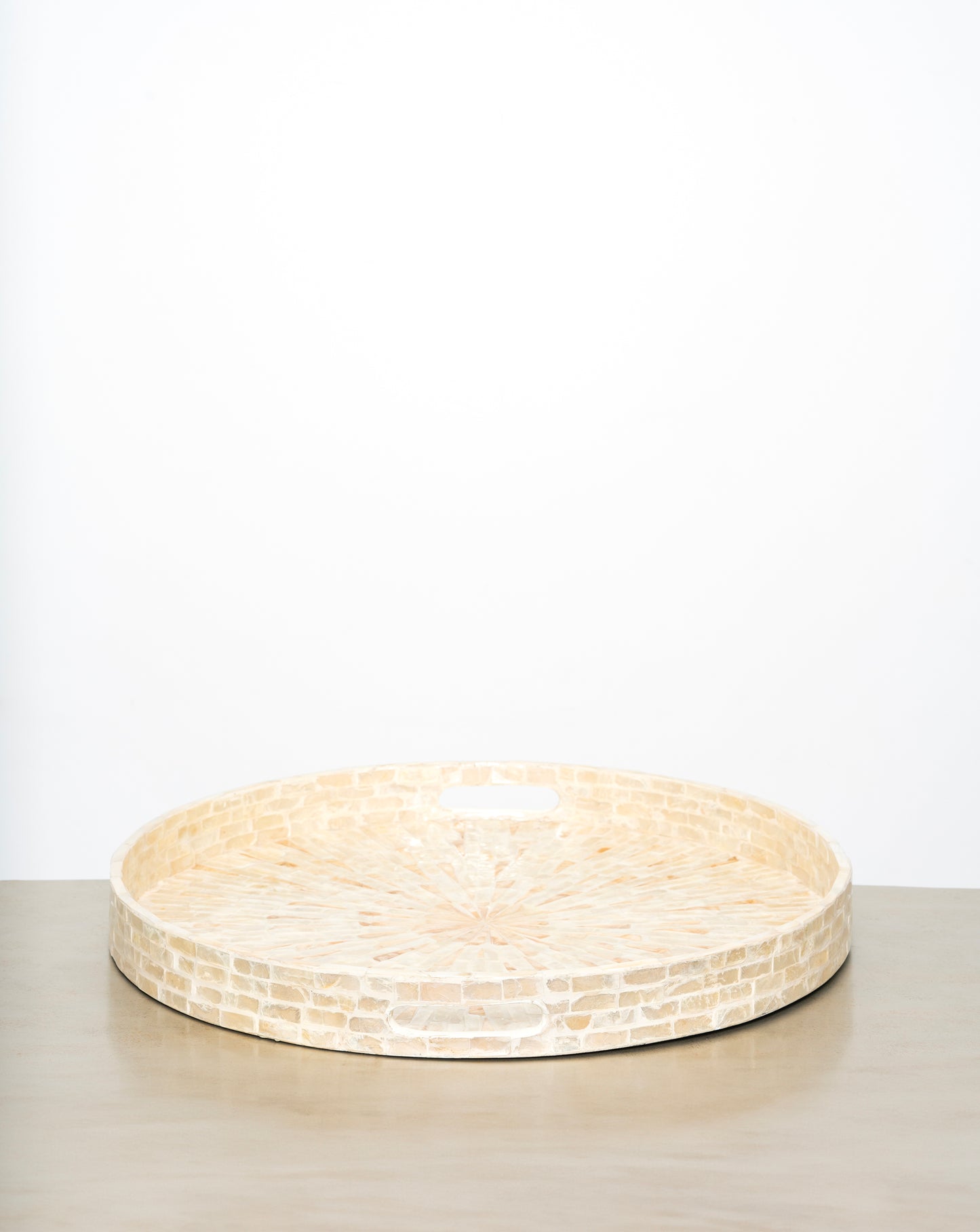 Textured shell Round Tray