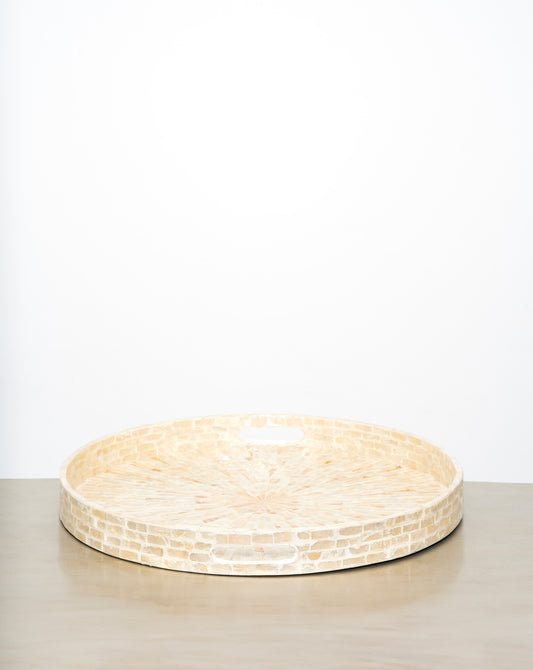 Textured shell Round Tray
