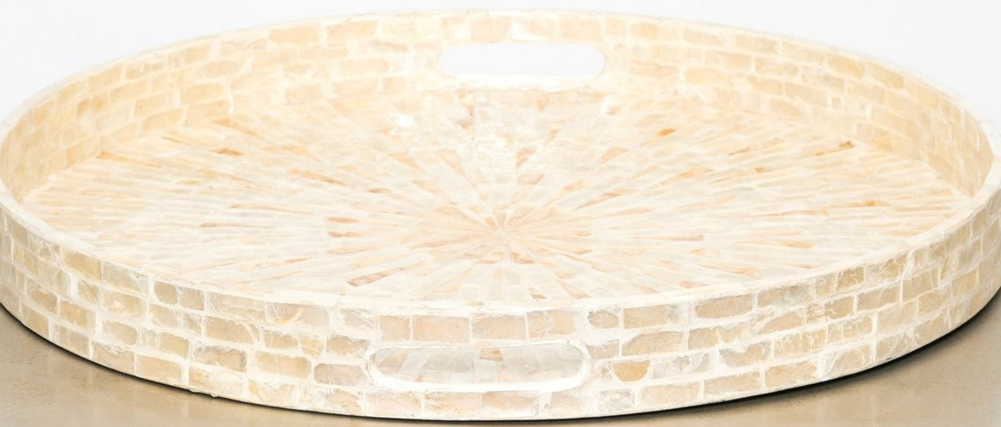 Textured shell Round Tray
