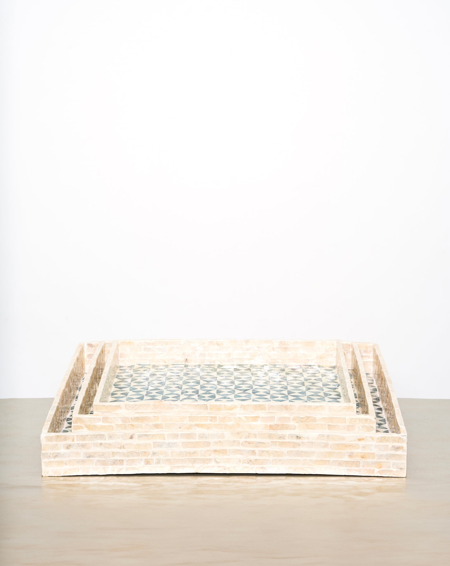 Handcrafted Square shell Tray
