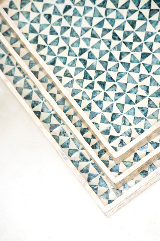 Handcrafted Square shell Tray