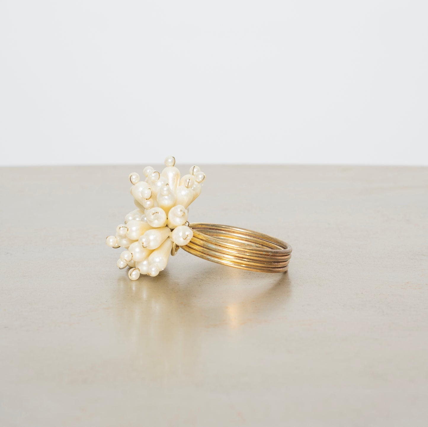 Faux Pearl Napkin Rings( set of 4 )