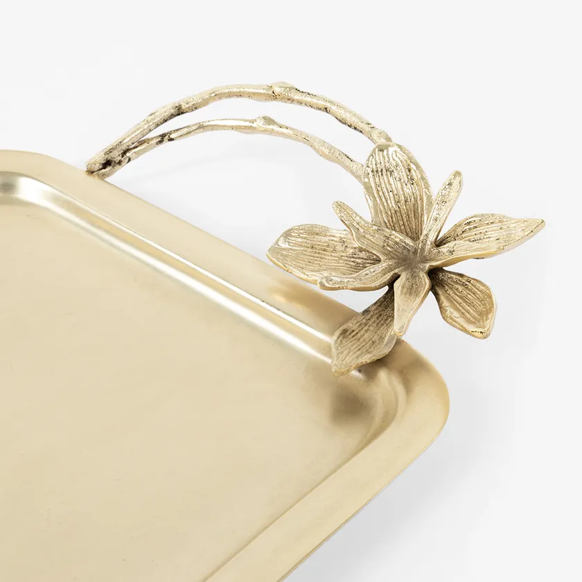 Decorative Tray with Flower Detail